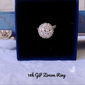18K Gp White Zircon Ring